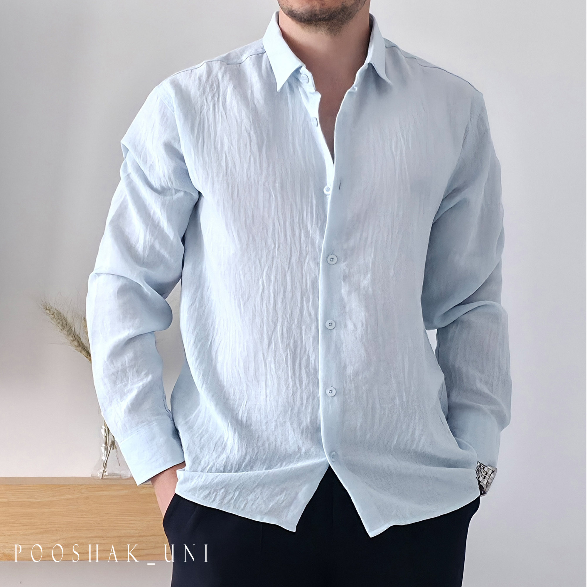 پیراهن آستین بلند لینن
